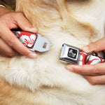 Lifestyle presentation of small dog collar with tropical floral print