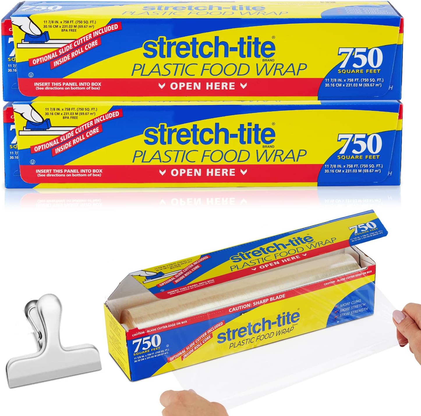 Braidz Stretch Tite plastic wrap two pack set with slide cutter
