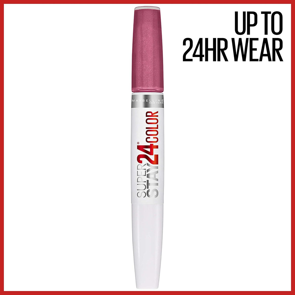 Maybelline long-lasting pink liquid lipstick applicator and tube