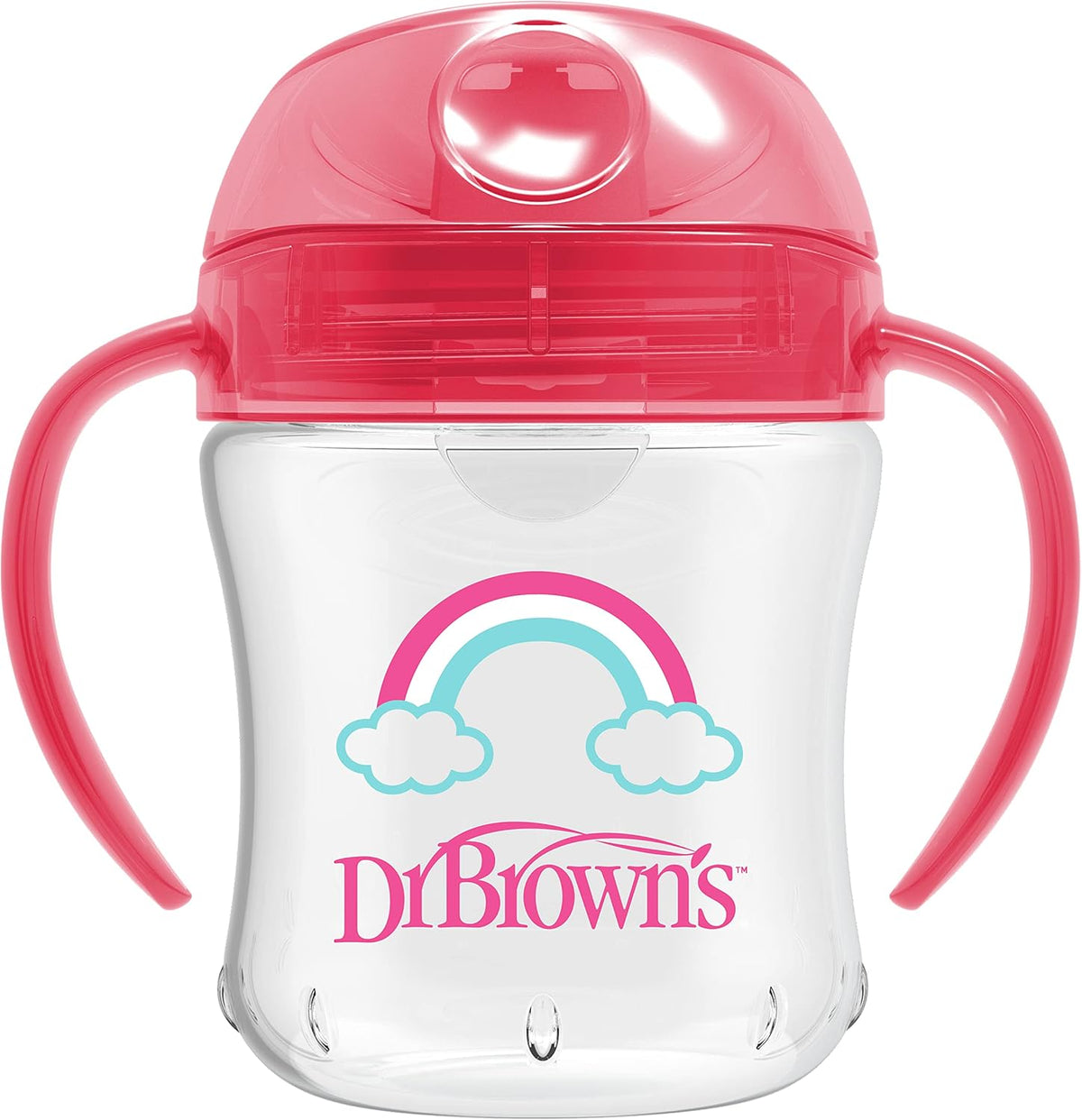 Dr. Brown's transition sippy cup showing ergonomic side handles
