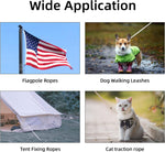 Weather-resistant nylon rope displayed for flagpole replacement