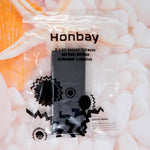 Honbay cherry keychain overhead flat lay showing alloy metal chain