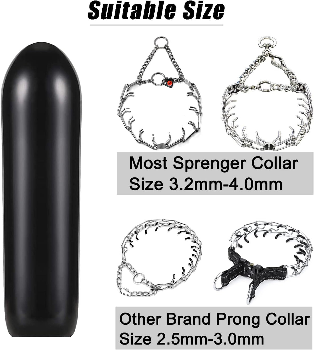 Fifty piece packaging of premium imported rubber tips designed for pet training accessories.
