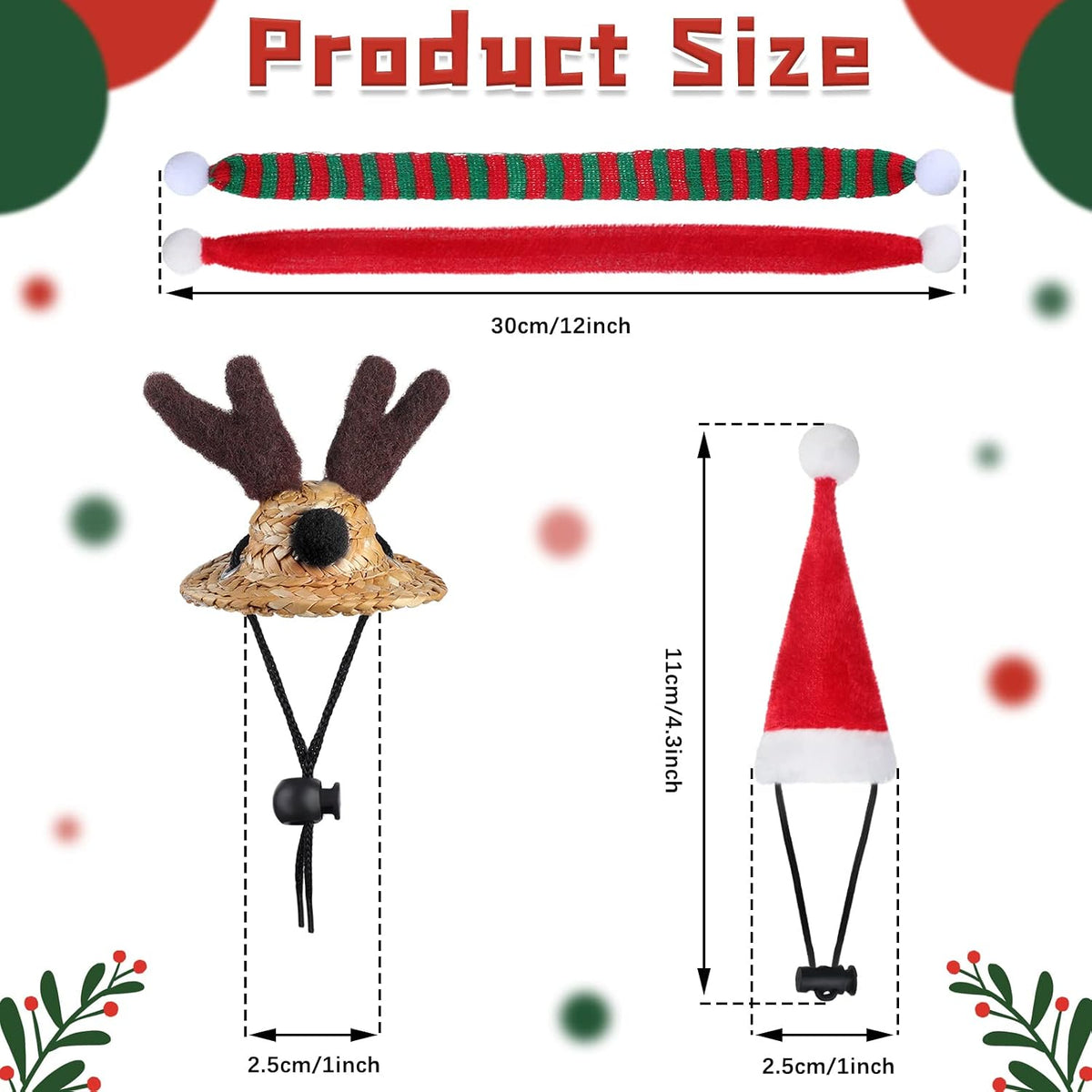 Weewooday Christmas outfit styled for bearded dragon photo props