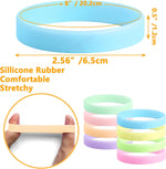 Lesnala 24 pieces colorful rubber wristband collection