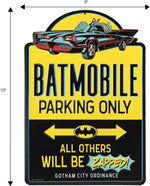Open Road Brands Batman retro sign compared for size display