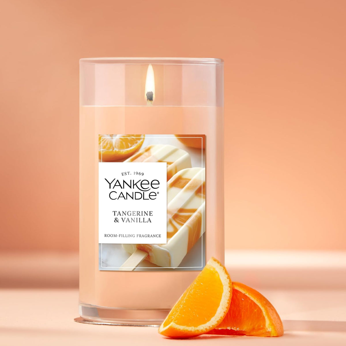 Yankee Candle plant wax blend candle viewed from a top angle