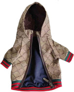 Hqrea luxury designer dog hoodie front view