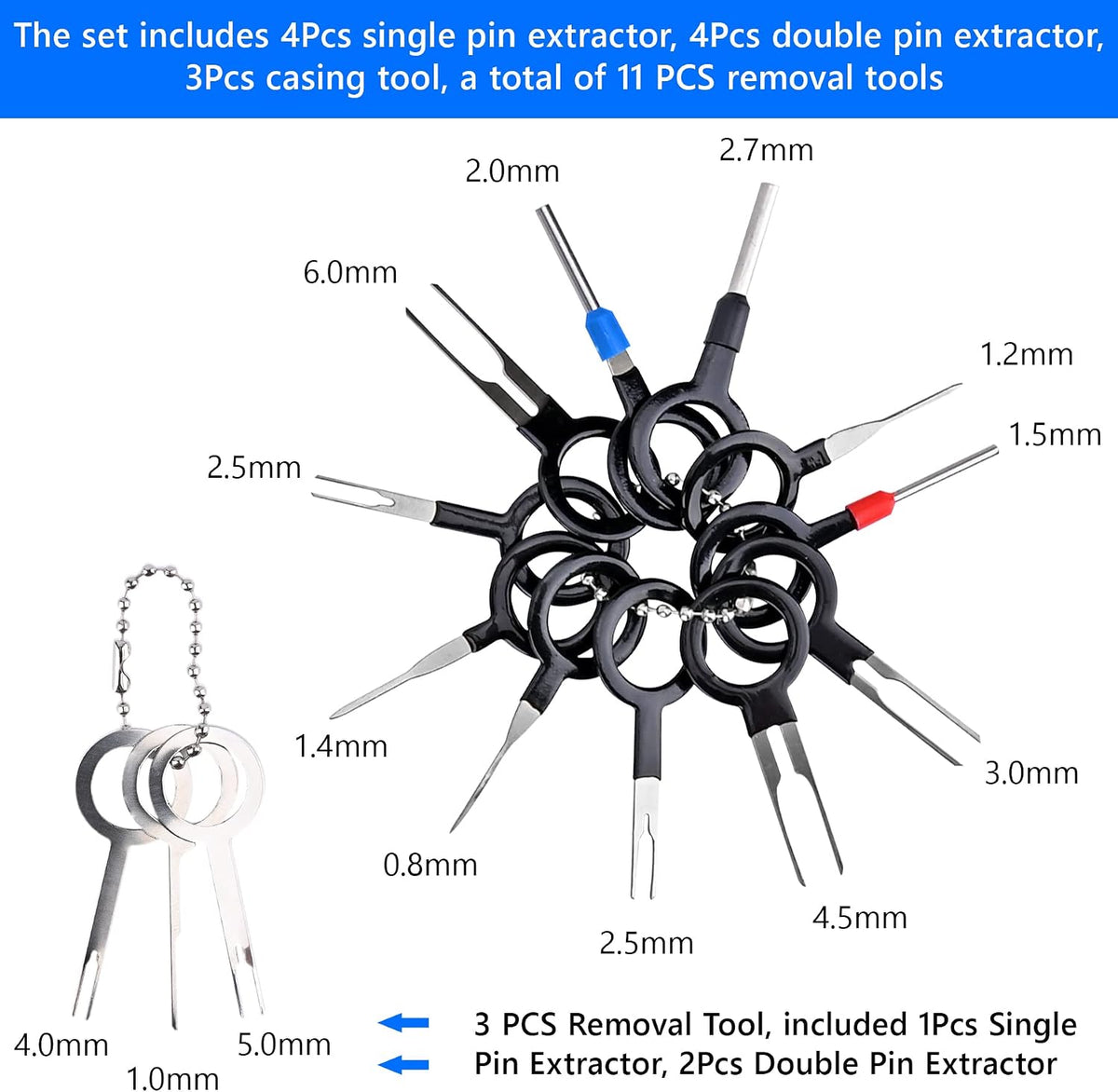 Dojobkinb wire connector pin removal tools arranged in the protective bag