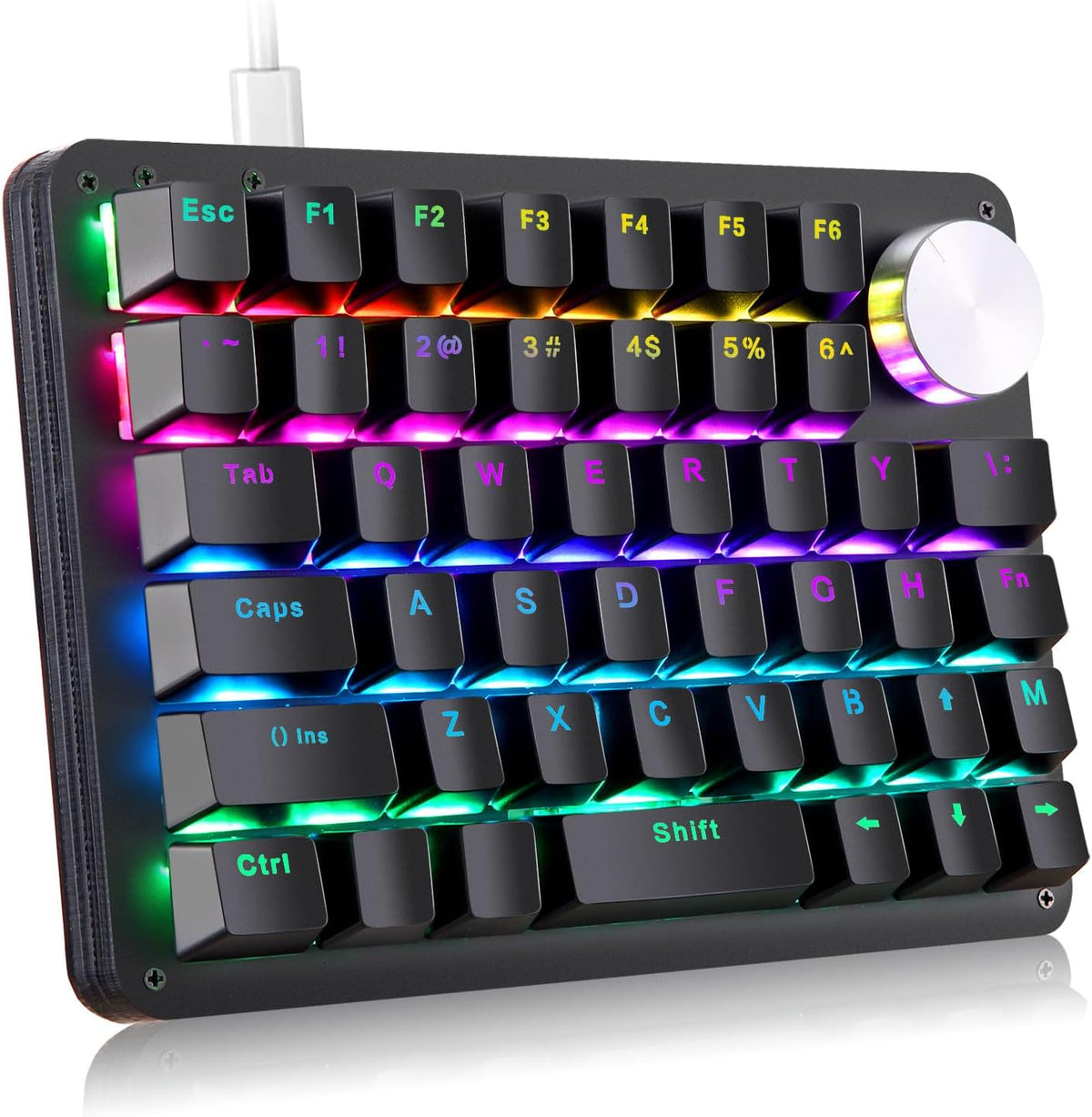 Koolertron 45 key programmable mechanical gaming keyboard front view