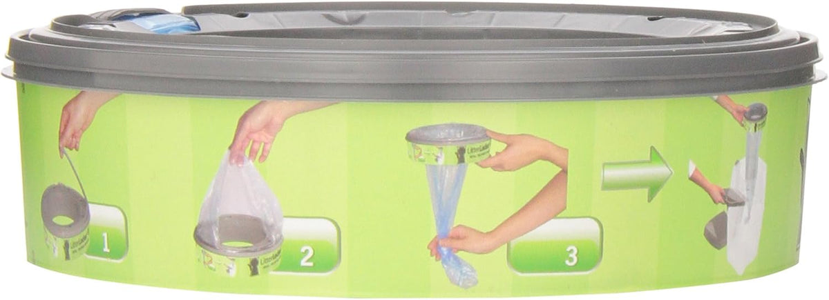 LitterLocker replacement cassette showcasing the multi-layer odor barrier film technology.