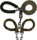 BAOBOTE Double Dog Leash,Dual Dog Leash with Shock Absorbing Bungee Reflective for Two Dogs 360 Swivel No Tangle (Purple) - Image 9