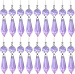 20pcs Crystals Prisms Glass Tip Beads Black Chandelier Icicle Drops Hanging Crystal Replacements Pendants for DIY Craft Jewelry Ornament Wedding Christmas Lamp Decoration, 35 mm - Image 15