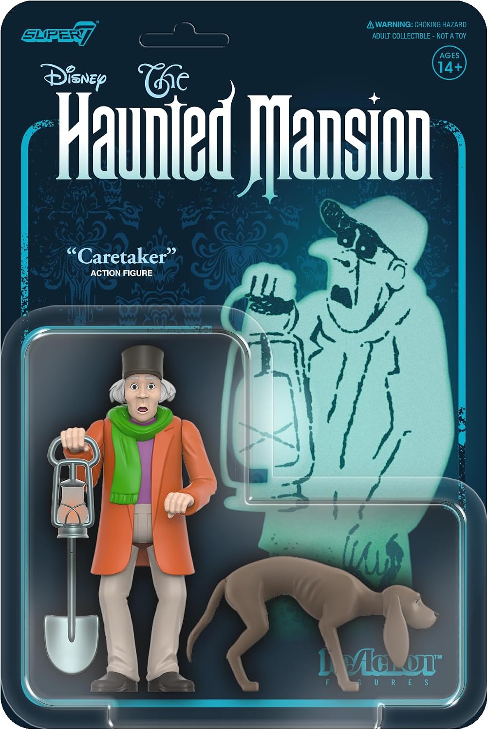 Super7 Haunted Mansion Caretaker action figure front view