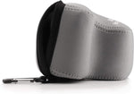 Close-up of handmade stitching on MegaGear camera cover