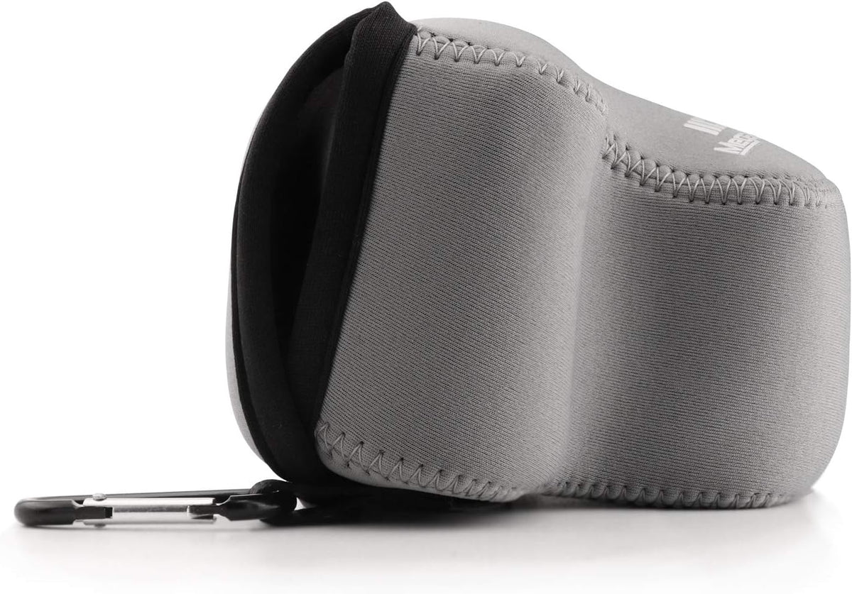 Close-up of handmade stitching on MegaGear camera cover