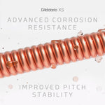 Close up view of D'Addario phosphor bronze wound acoustic strings