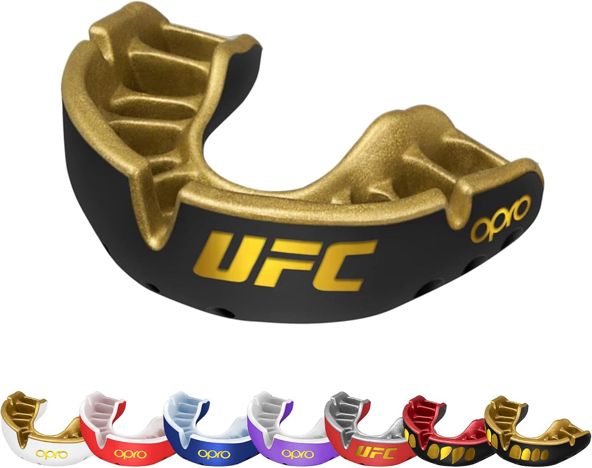 OPRO Gold Level Moldable Mouth Guard Premium Fit (Black/Gold) Adult & Kids Boxing Mouthguard for MMA & Impact Sports, Easy Self-Fit Mouth Guard for Sports, Football & Hockey - Includes Case - Image 10