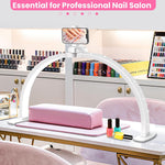 Hands free phone holder setup on Uiopy rhinestone LED nail lamp