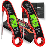 AWLKIM Meat Thermometer Digital, Instant Read Food Thermometer, Red | Waterproof cooking thermometer with doneness chart, backlight, F/C switch for BBQ, candy, oil - Image 10