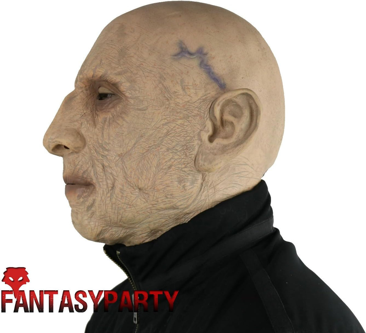 FantasyParty realistic human head mask wrinkle detail