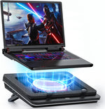 IETS GT600 laptop cooling pad front view showing the digital touch control panel and large top surface area
