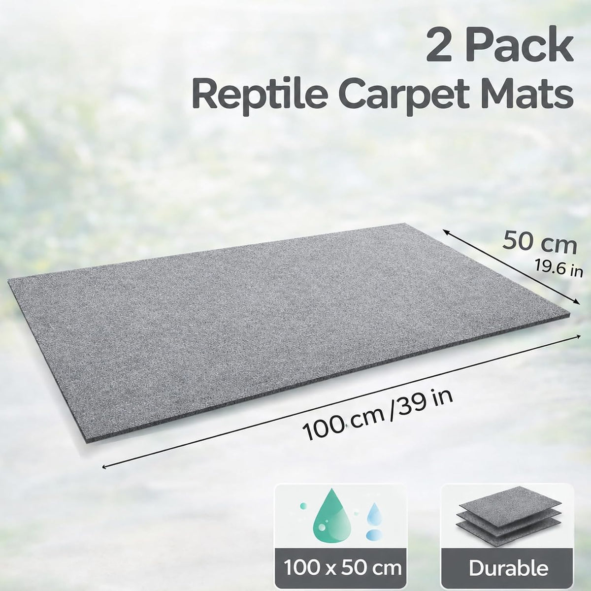 Close up view of the durable non-woven fabric on the HERCOCCI cage mat.