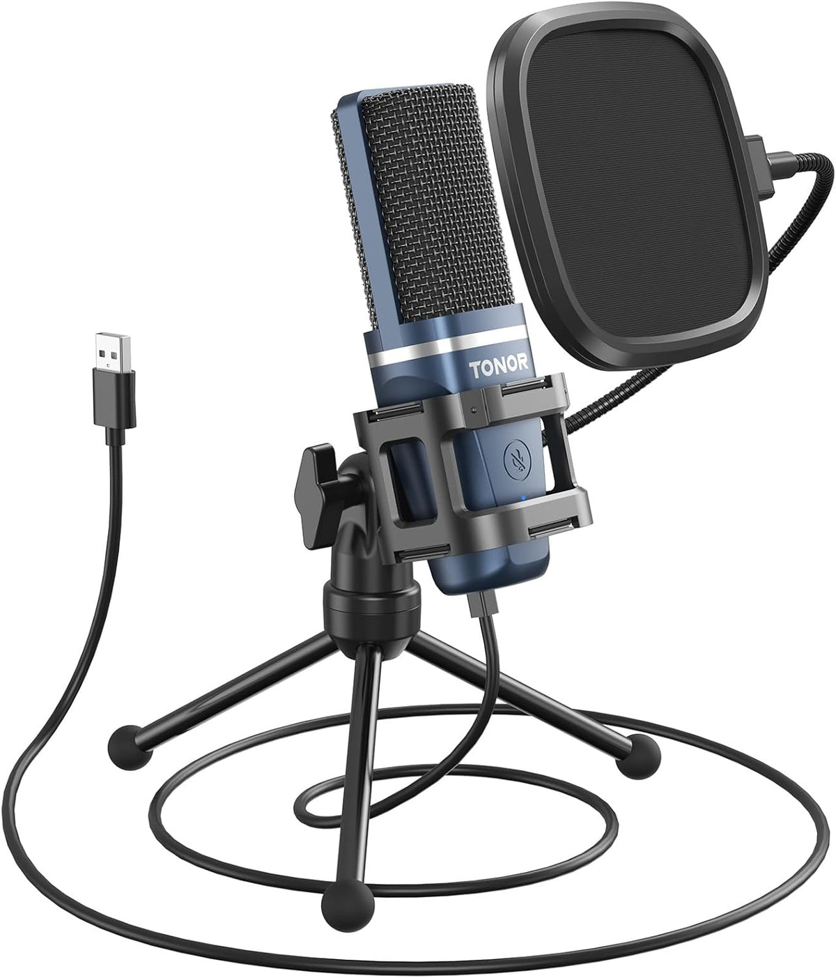 TONOR Podcast Microphone, USB Computer Mic, Cardioid Condenser PC Micro with Tripod Stand and Pop Filter for Podcasting, Streaming, Vocal Recording, PC & Laptop, 180 cm/70inch Cable, TC777 Pro - Image 10