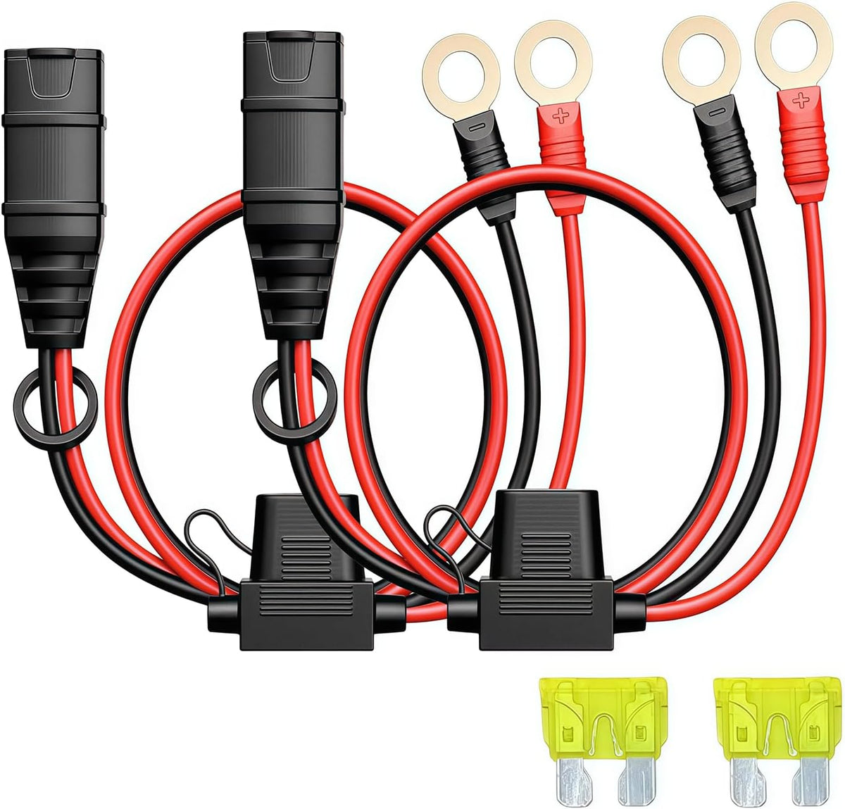 DIAKLY GC002 X Connect M6 eyelet terminal two pack front view quick connect battery charging cable