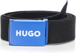 HUGO black jade belt buckle close up