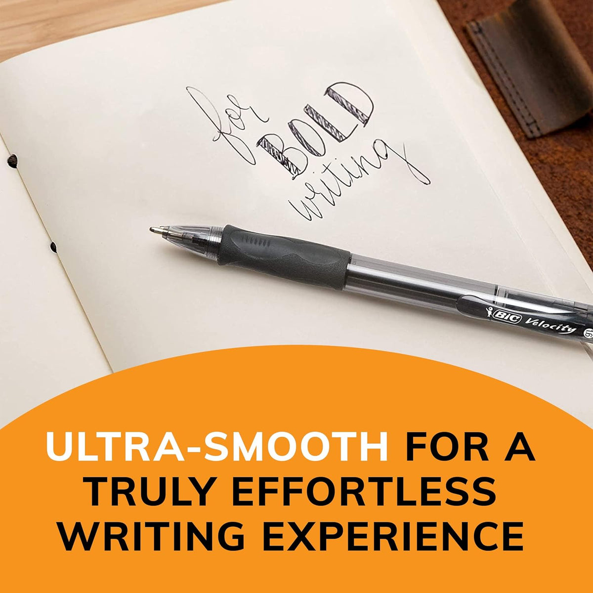 BIC Glide Bold pens barrel shape and design