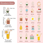 Craftdady food theme metal charms assortment layout