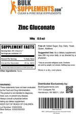 High potency zinc gluconate powder 40mg serving