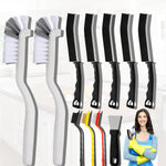 Fionera crevice cleaning brush set front view showing eleven different household detailing tools.