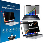 JiSiTeCai 14 inch magnetic privacy screen front view on laptop