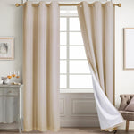Diraysid 100% Blackout Curtains Black Linen Curtains for Bedroom Grommet Thermal Insulated Room Darkening Drapes (2 Panels, W38 x L84 Inch) - Image 12
