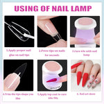 Single finger nail tip curing application inside the lamp opening