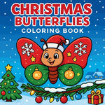 Chris Martin Christmas Butterflies Coloring Book front view paperback cover