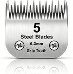 7 Skip Tooth Detachable Pet Dog Grooming Steel Blades,Compatible with Andis,Oster A5,Wahl KM10 Series Clippers,Cut Length 1/8-Inch (3.2mm) 1 Pack - Image 11
