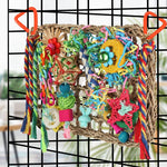 YIXUND natural seagrass activity playground for lovebirds and small pet birds