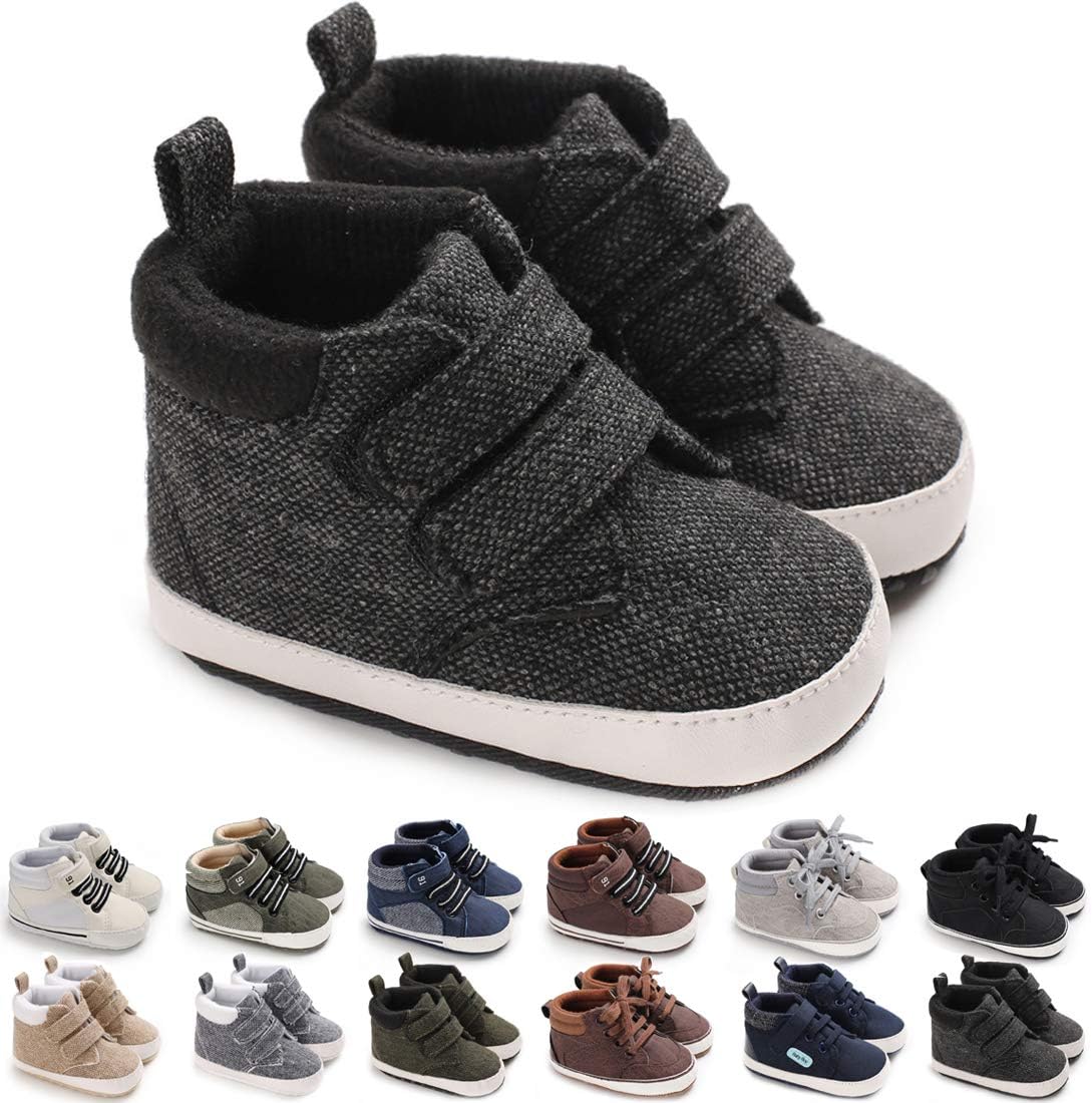 CENCIRILY Baby Boys Girls High Top Sneaker Soft Sole Infant First Walk Shoe | Hook-and-loop strap, Padded ankle collar, Flexible anti-skid outsole, for 0-18 months, Crawling, Daycare and Outings - Image 11