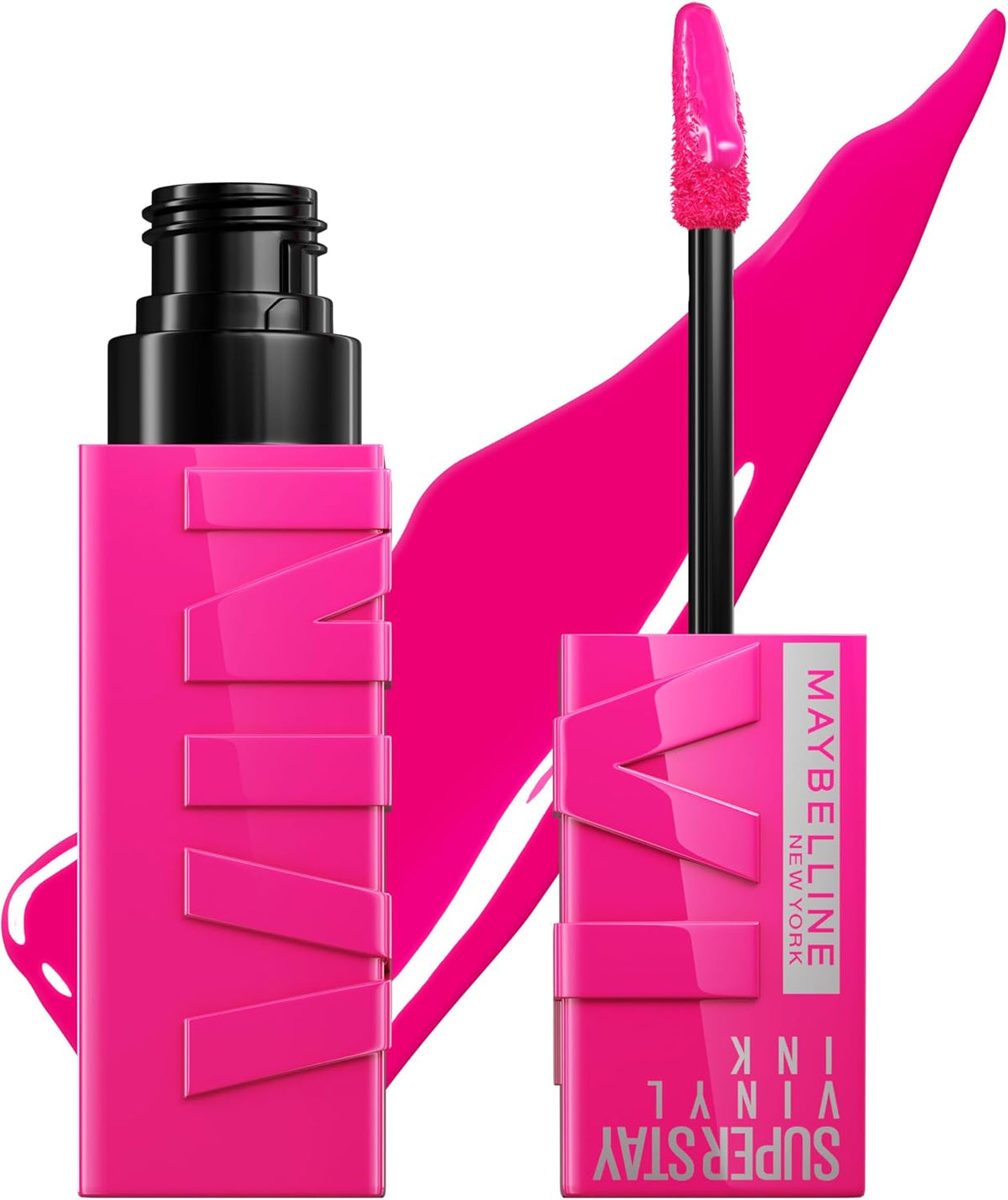 Maybelline Super Stay Vinyl Ink Longwear No-Budge Liquid Lipcolor Makeup, Highly Pigmented Color and Instant Shine, Red-Hot, Fire Engine Red Lipstick, 0.14 fl oz, 1 Count - Image 9