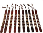 Handmade leather strap with brass bells for shopkeeper alert