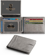 RUNBOX Wallet for Men -Slim Rfid Leather Mens Bifold Novelty Wallets 2 ID Window With Gift Box Men's Accessories | Minimalist Front Pocket Design, Holds 15 Cards, Large Capacity with Cash Pocket,Compact and Thin, Birthday Gifts for Men - Image 10