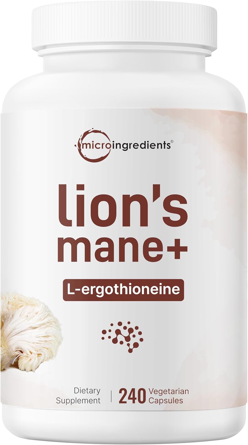 Micro Ingredients Lion's Mane Mushroom Extract front view bottle