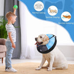 SCENEREAL adjustable dog donut collar black suit print neck pillow