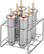 Elemony stainless steel popsicle molds front view