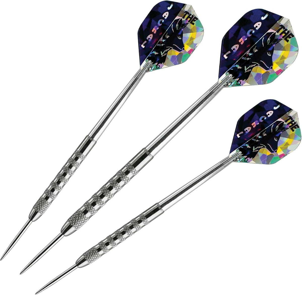 Viper Jackal steel tip darts angled display