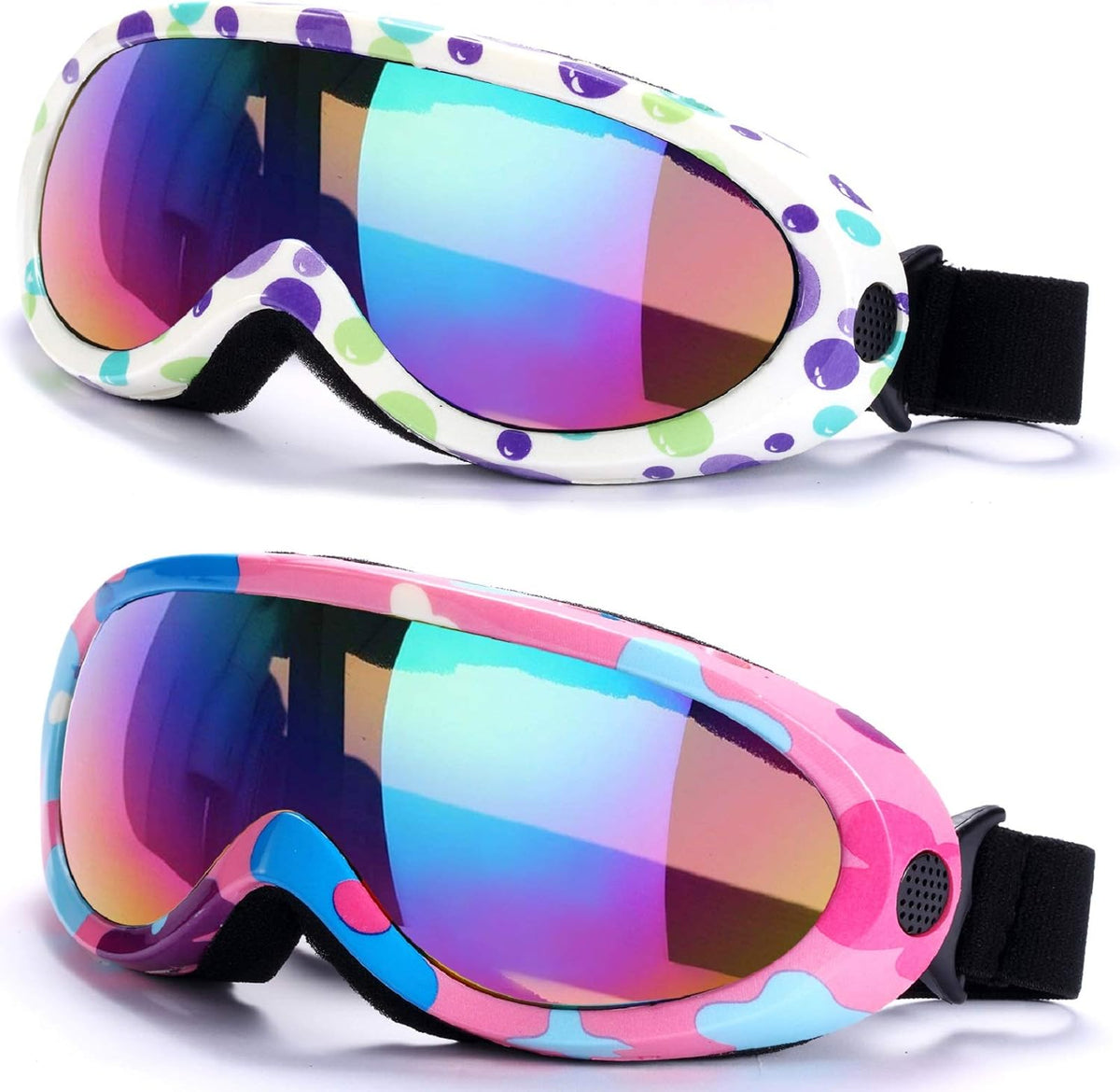 Ski Goggles, Pack of 2, Snowboard Goggles for Kids, Boys & Girls, Youth, Men - Image 11
