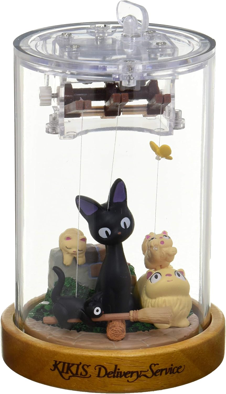 Sekiguchi Studio Ghibli Puppet Music Box Jiji front view collectible
